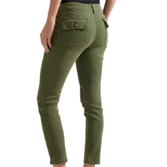 THE GREAT.  CROPPED ARMY NERD PANT GREEN ✨ Sz 27 - Picture 3 of 12